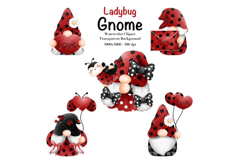 watercolor-ladybug-gnome-clipart