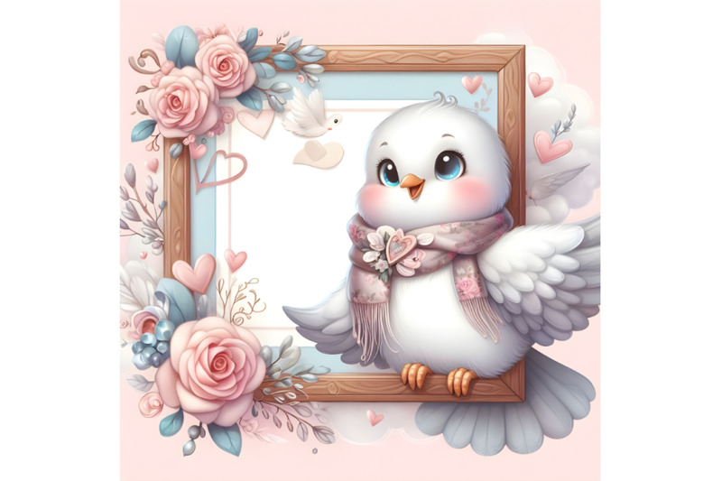 adorable-birds-valentine-love-frame