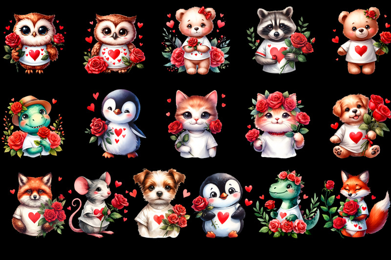 animals-with-roses-sublimation-png
