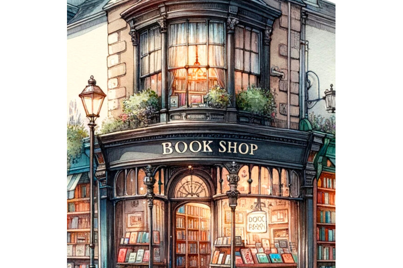 book-store-illustrated-posters-digital-download