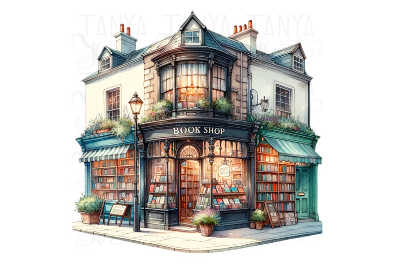 book-store-illustrated-posters-digital-download