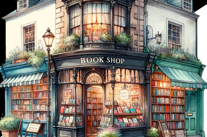 book-store-illustrated-posters-digital-download