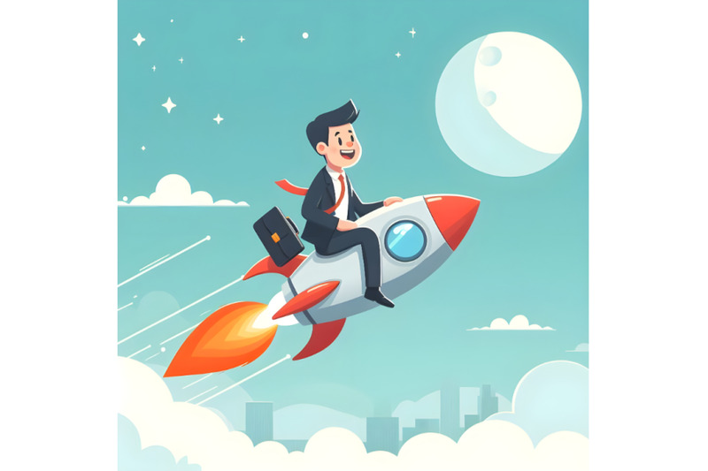 businessman-sitting-on-a-rocket