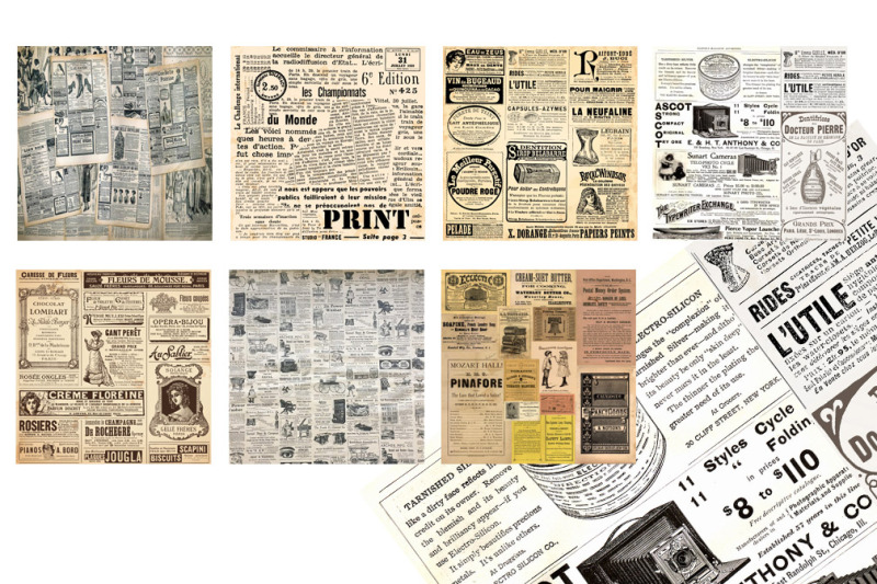 vintage-newspapers-digital-papers-texture