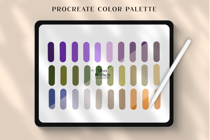 purple-lavender-procreate-color-palette-provence-color-swatches