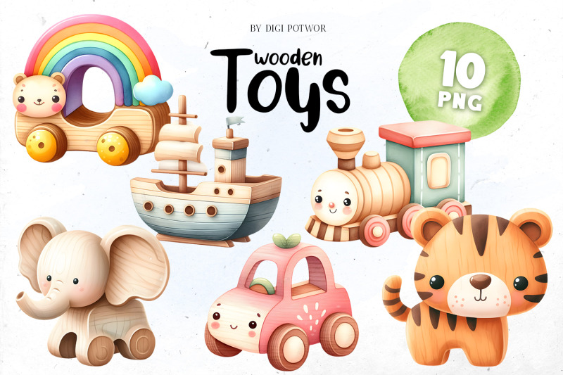 watercolor-wooden-toys-bundle-png-cliparts