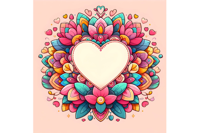 cute-colorful-valentine-lotus-frame