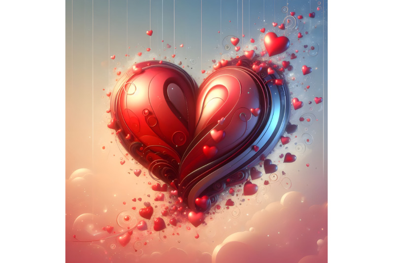 red-heart-with-floating-hearts