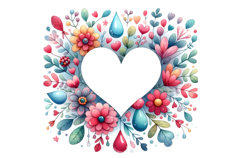 cute-colorful-valentine-waterdrop-shape-frame