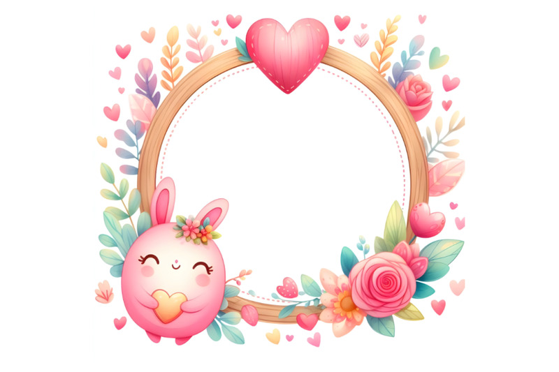 cute-colorful-valentine-rectangle-shape-frame