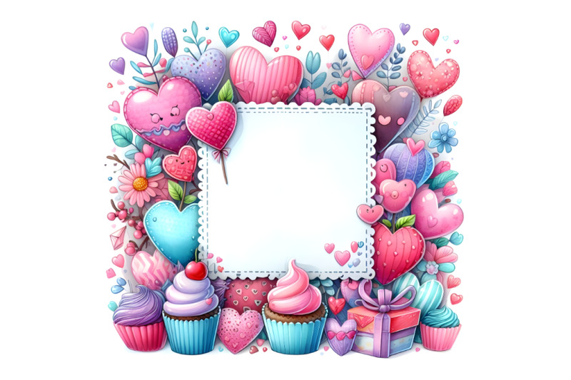 cute-colorful-valentine-shape-frame