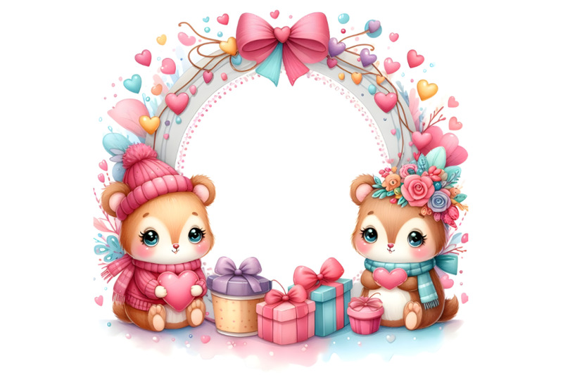 cute-colorful-valentine-adorable-couple-frame