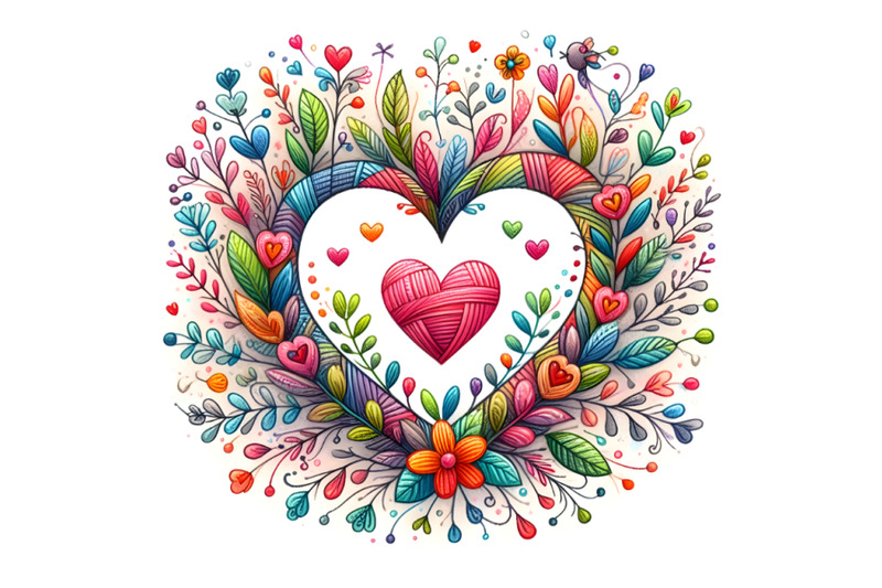 cute-colorful-valentine-ambrodery-shape-frame