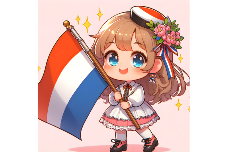 a-patriotic-cute-girl-holding-netherland-flag