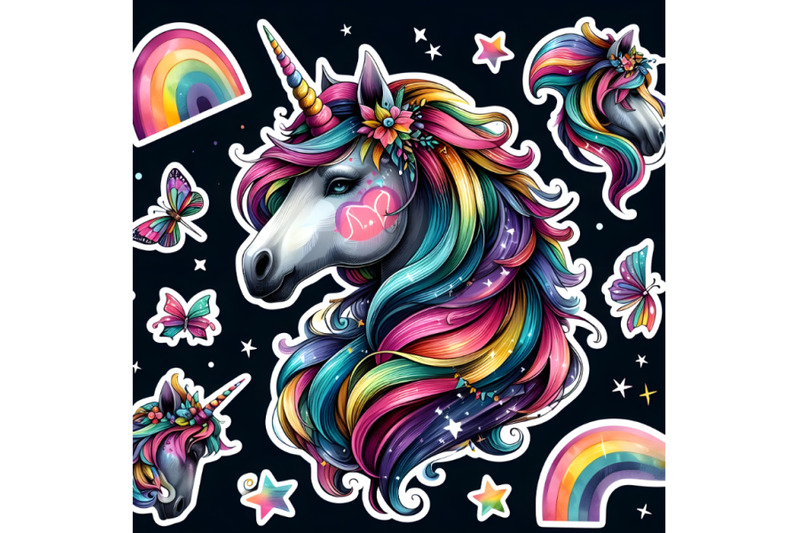 a-colorful-unicorn-head-with-a-rainbow-mane