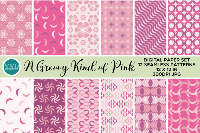 a-groovy-kind-of-pink-digital-paper-set