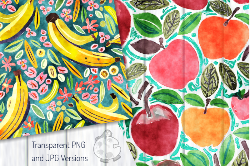 fruity-set-2-tasty-watercolor-pattern-backgrounds