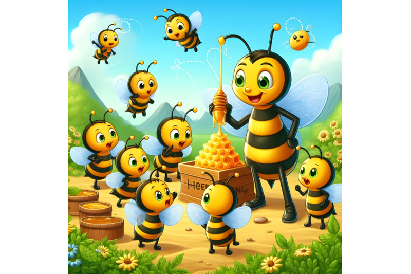 honey-bee-teaches-the-newbies