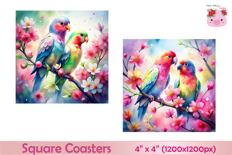 birds-love-spring-nature-square-coasters