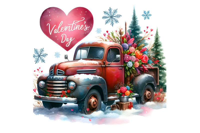 old-truck-decorated-for-valentine-039-s-day