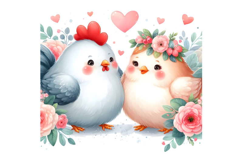 chubby-cute-couple-hen-love