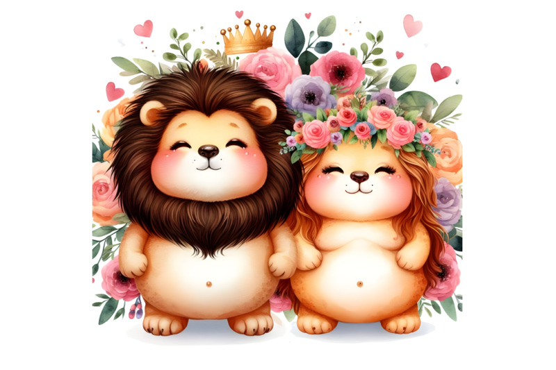 cute-couple-lion-love