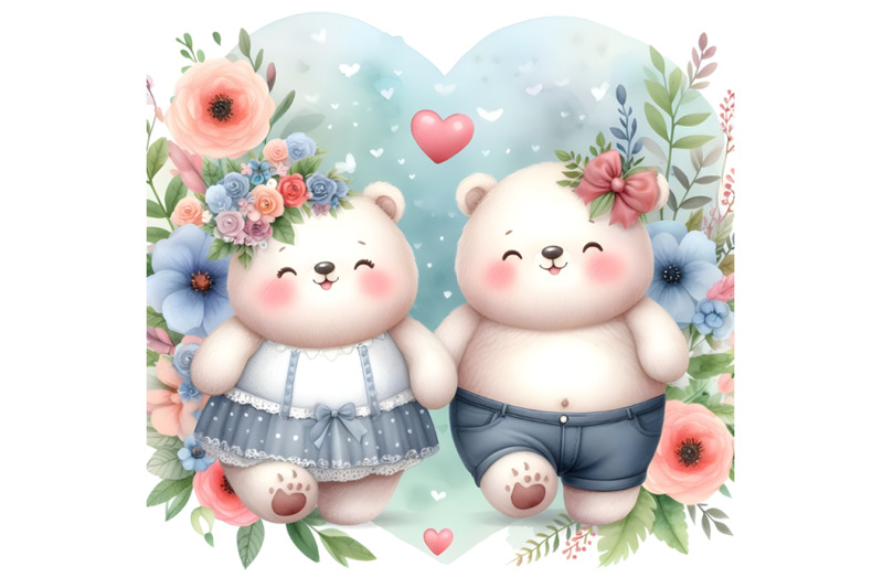 chubby-cute-couple-bear-love