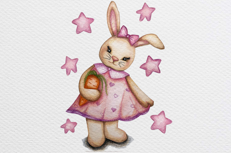 watercolor-drawn-cute-baby-rabbit-illustration