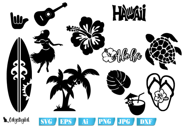 hawaiian-clipart-aloha-silhouettes-clipart