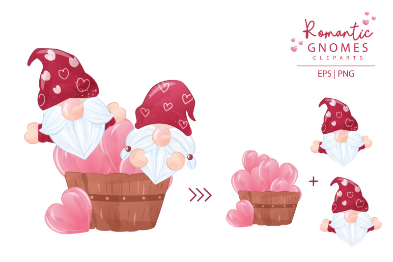 romantic-gnomes-clipart-set