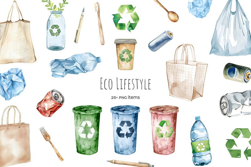watercolor-eco-lifestyle-clipart-zero-waste-clip-art-green-life-28-png-watercolor-sustainable-living-no-plastic-clipart-eco-friendly-minimalist-lifestyle