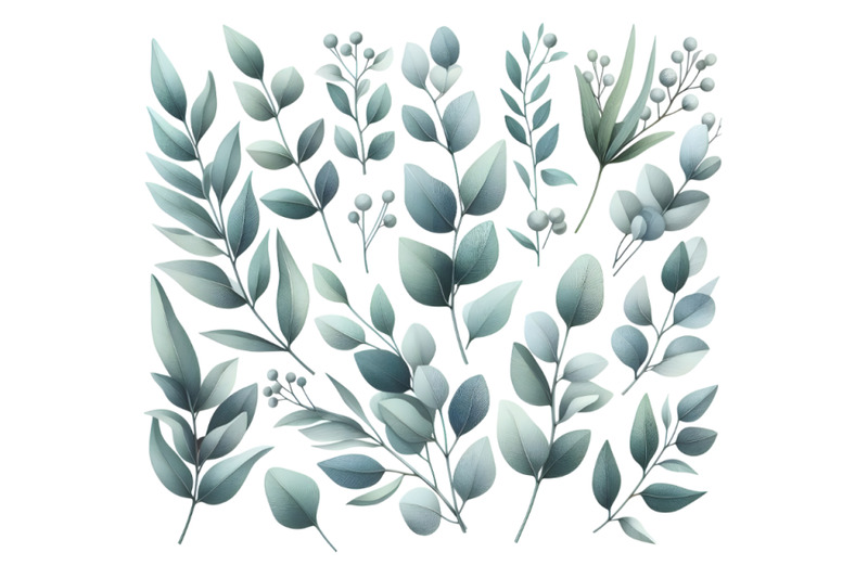 watercolor-eucalyptus-leaves