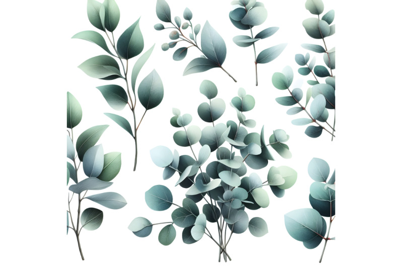 watercolor-eucalyptus-leaves