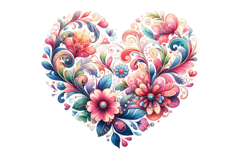 heart-shaped-floral-pattern-for-valentine-039-s-day