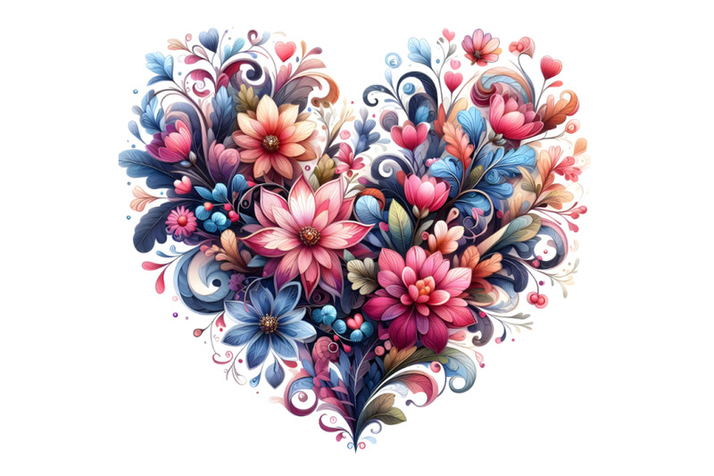 heart-shaped-floral-pattern-for-valentine-039-s-day