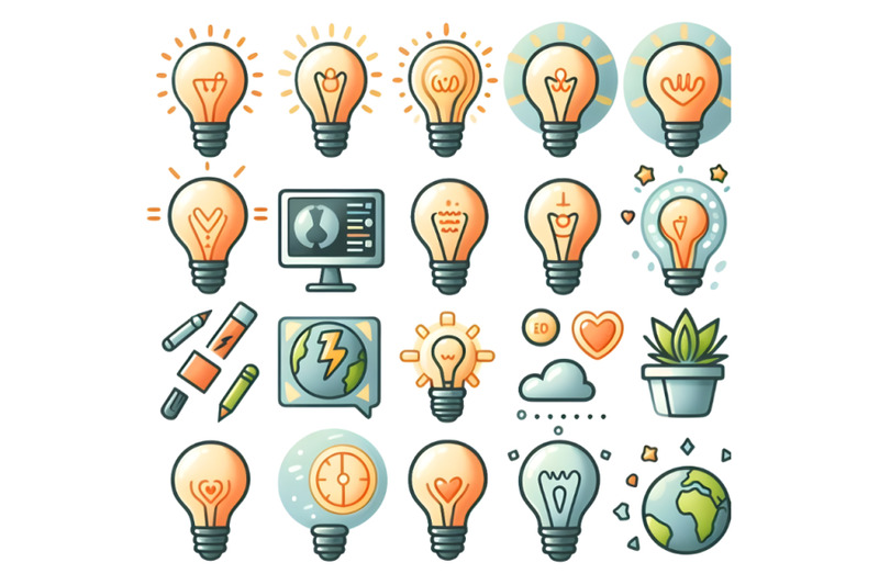 lightbulb-icon-set