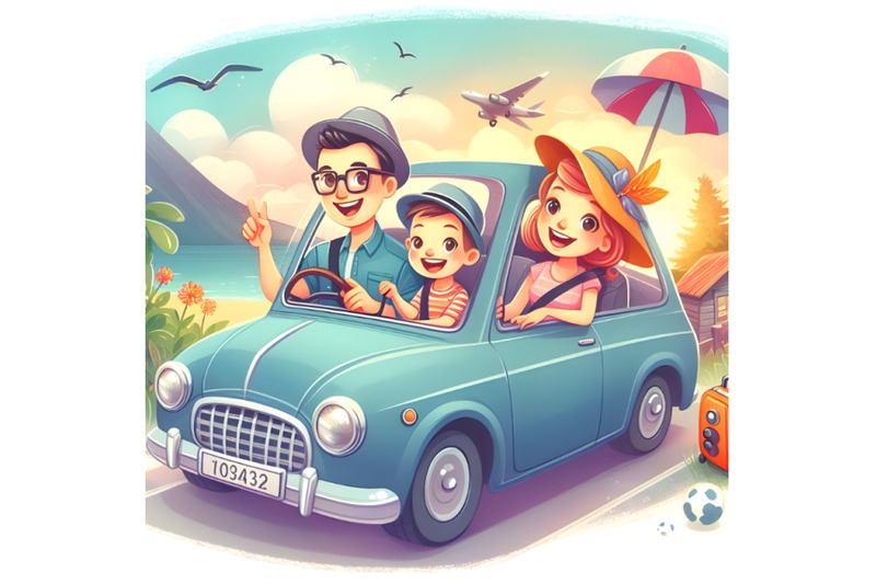 happy-family-rides-in-car