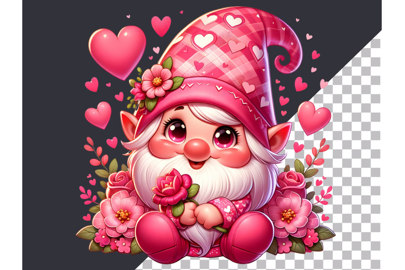 valentine-039-s-day-gnome-clipart-bundle