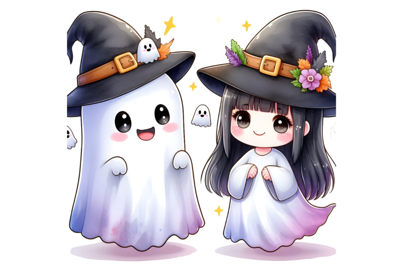 cute-adorable-ghost-couple