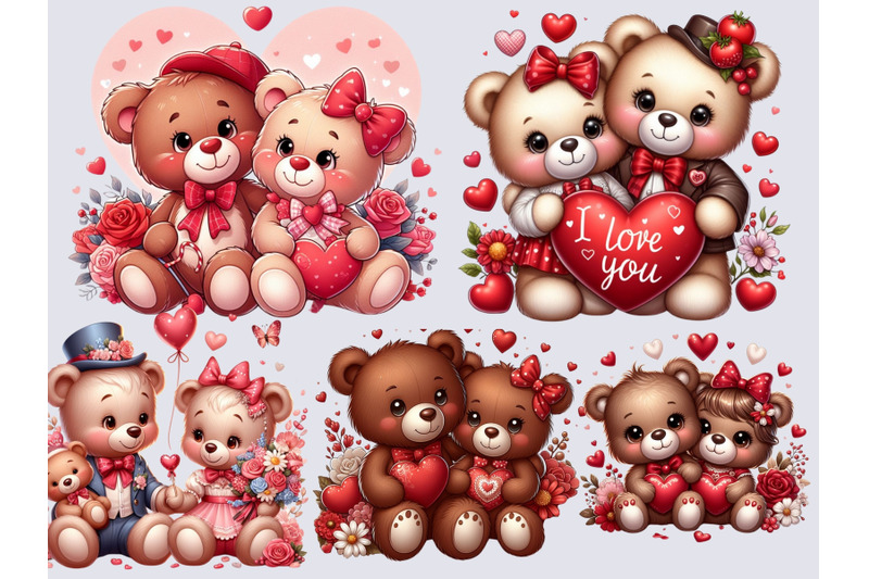 45-valentines-teddy-bear-couple-clipart-bundle-couple-bear-clipart-in