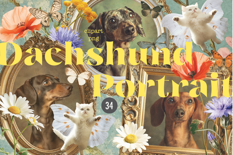 dachshund-vintage-portrait