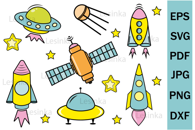 children-039-s-space-clipart-for-printing-sublimation