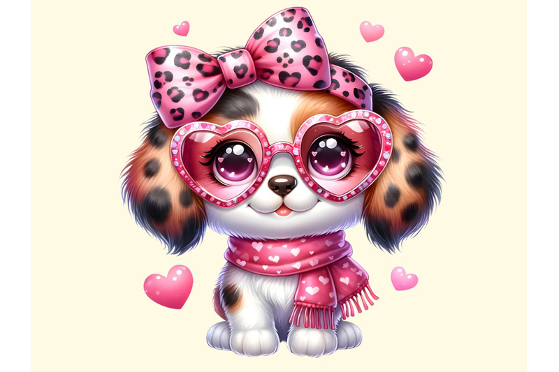 valentine-pink-leopard-headband-animals-34-png-valentines-day-clipart
