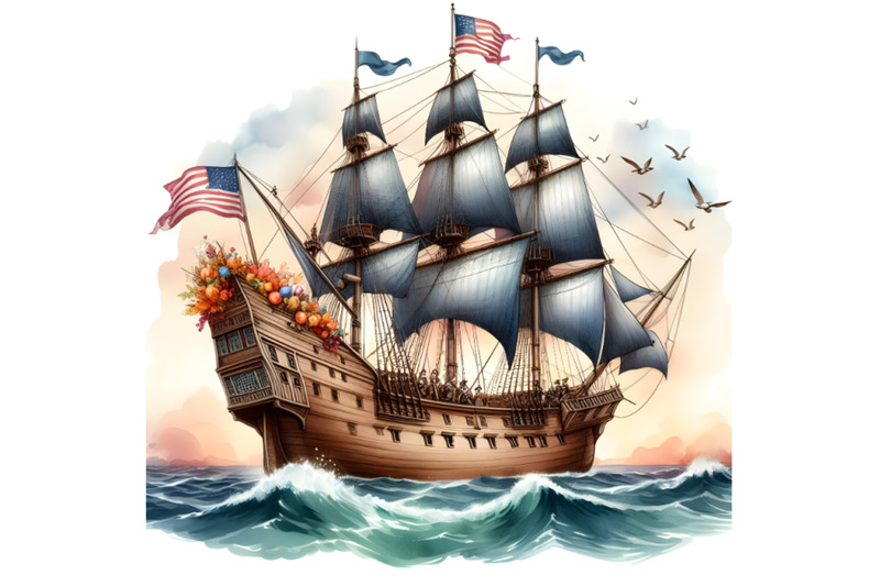 illustration-of-pilgrim-ship