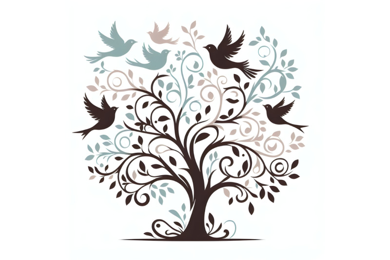 decorative-tree-with-birds-on-branche