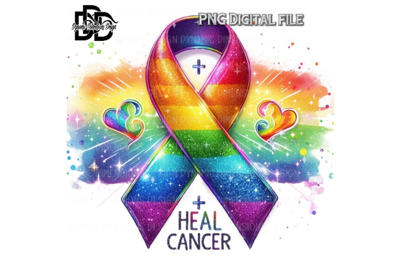 rainbow-cancer-ribbon-with-heart-png-digital-download-sublimation-canc