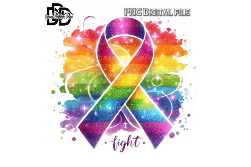 rainbow-cancer-ribbon-with-heart-png-digital-download-sublimation-canc