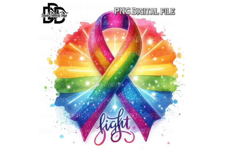 rainbow-cancer-ribbon-with-heart-png-digital-download-sublimation-canc