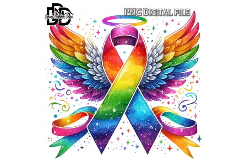 rainbow-cancer-ribbon-with-heart-png-digital-download-sublimation-canc