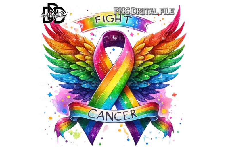 rainbow-cancer-ribbon-with-heart-png-digital-download-sublimation-canc